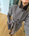 Regent Belted Check Jacket - Multi - three-quarter view