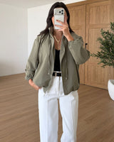 Rhinestone Bomber Jacket - Zeti - front view