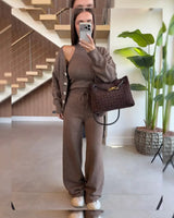 Set 3PC - Brown - front view