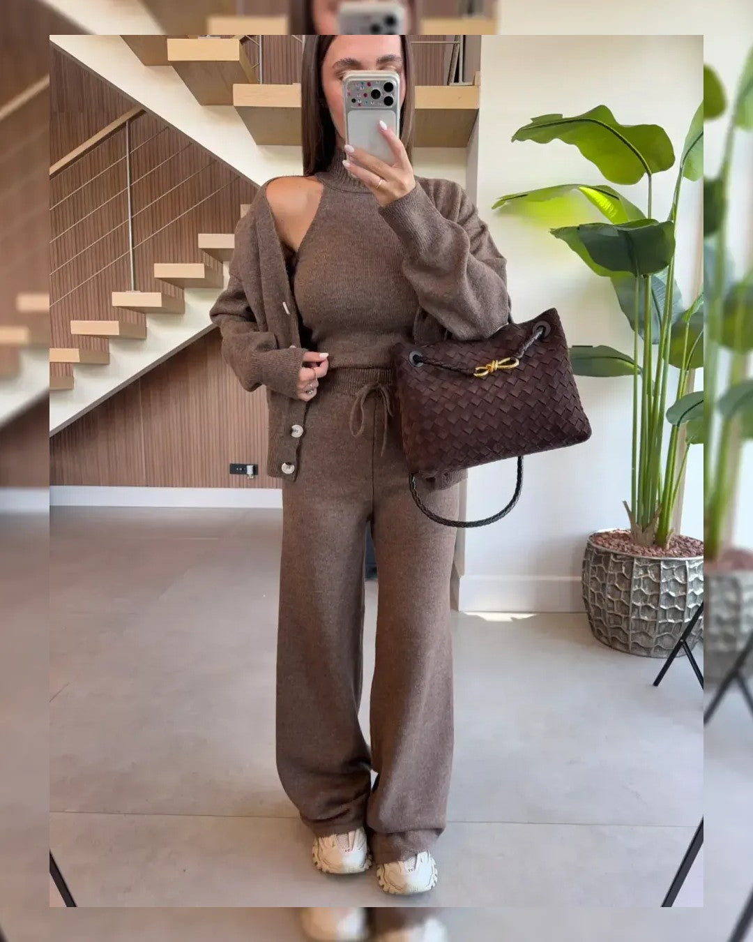 Set 3PC - Brown - front view