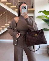 Set 3PC - Brown - front view