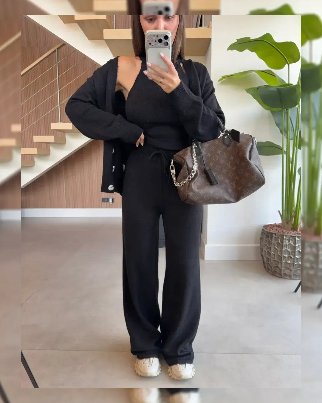 Set 3PC - Black - front view