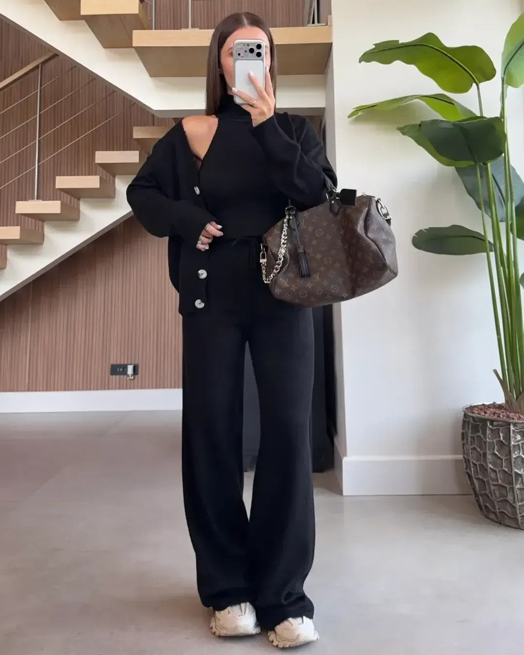 Set 3PC - Black - front view