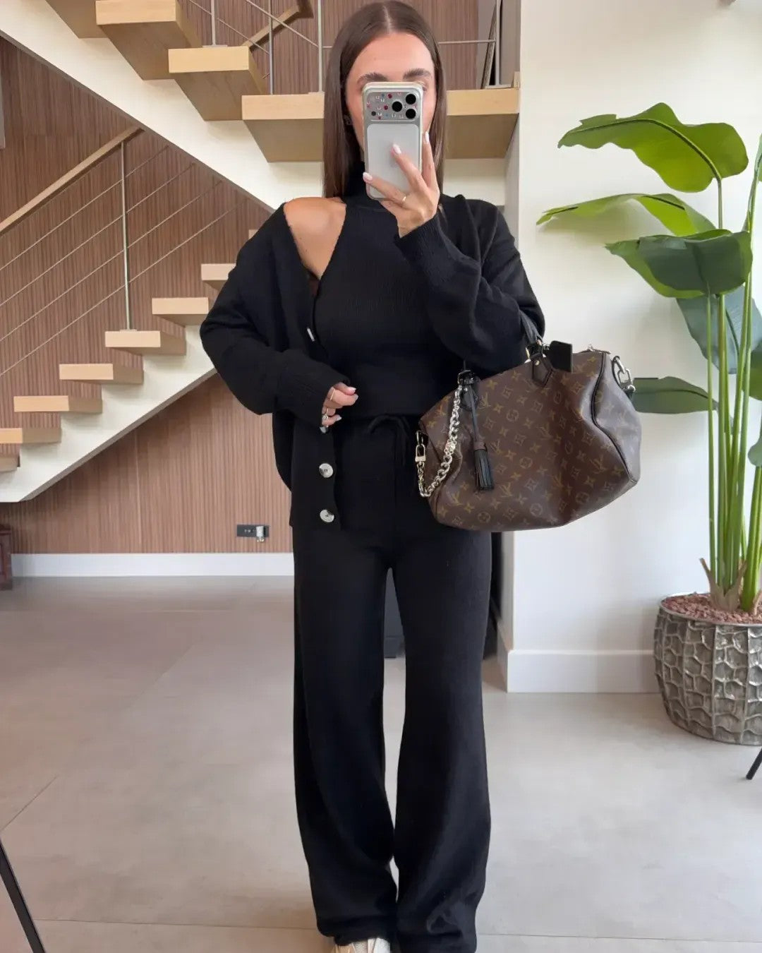 Set 3PC - Black - front view