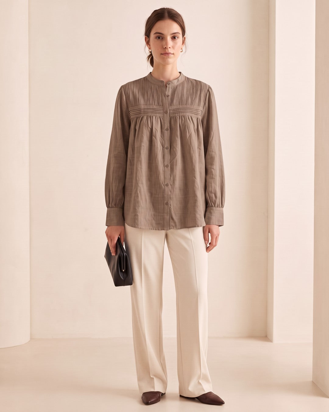 Shirt - Brown - front view