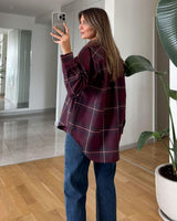 Shirt - Burgundy - back view