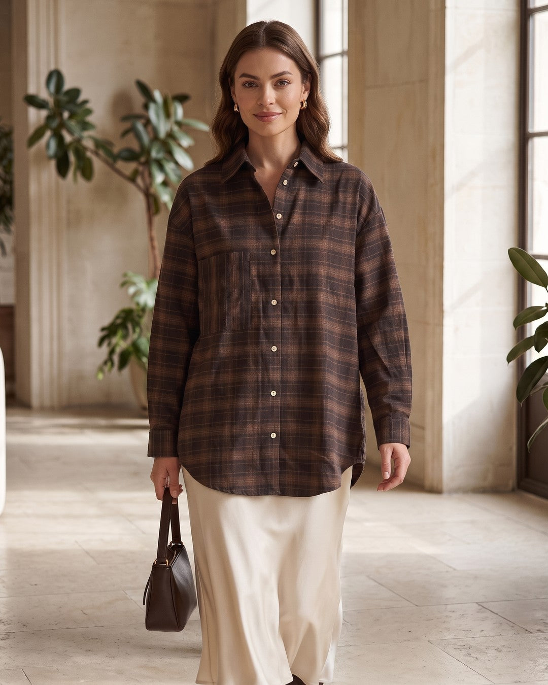 Shirt - Brown - front view