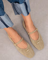 Suede Ballet Flats - front view