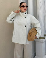 The Check Jacket - three-quarter view
