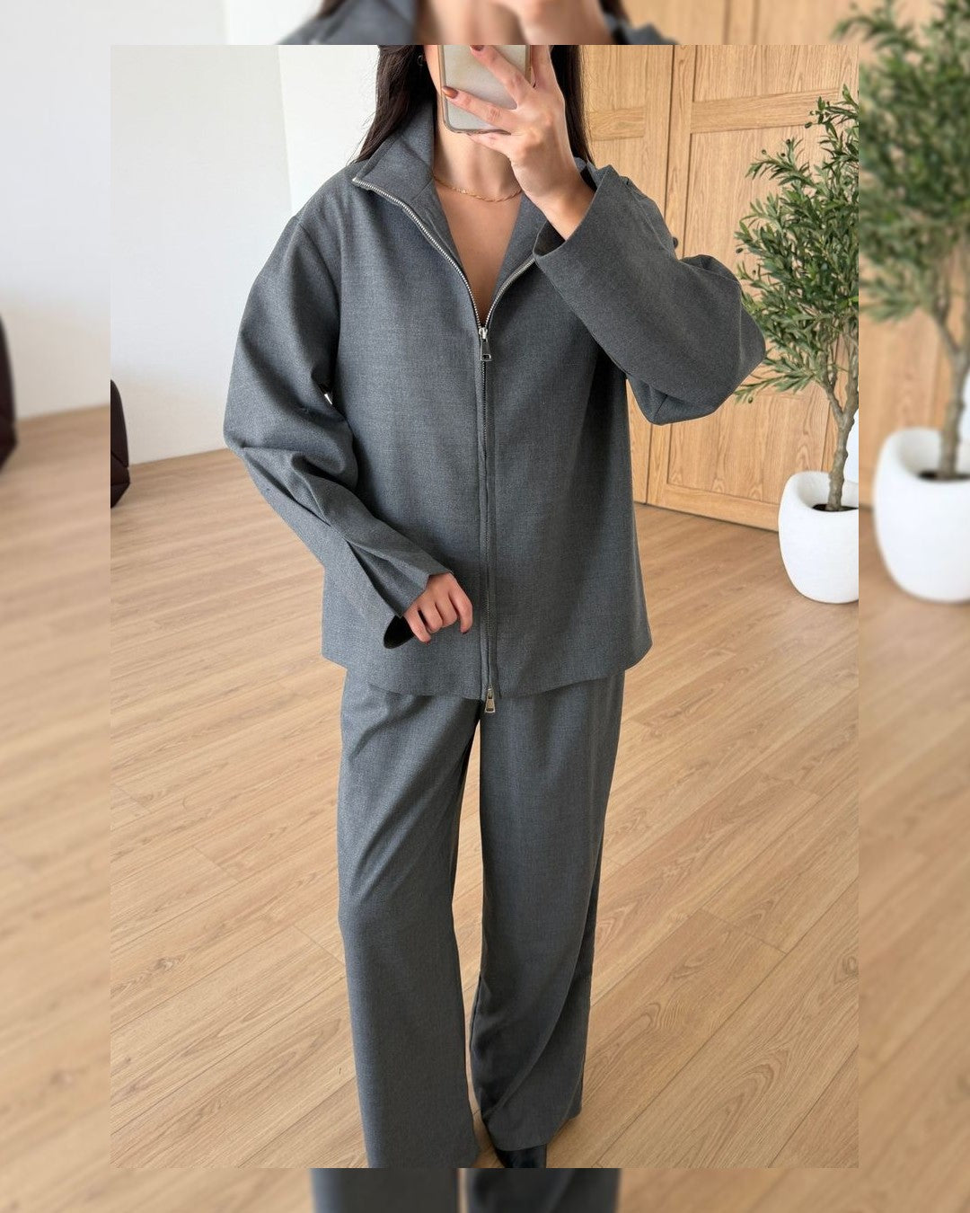 The Comfy Office Set - Grey - front view