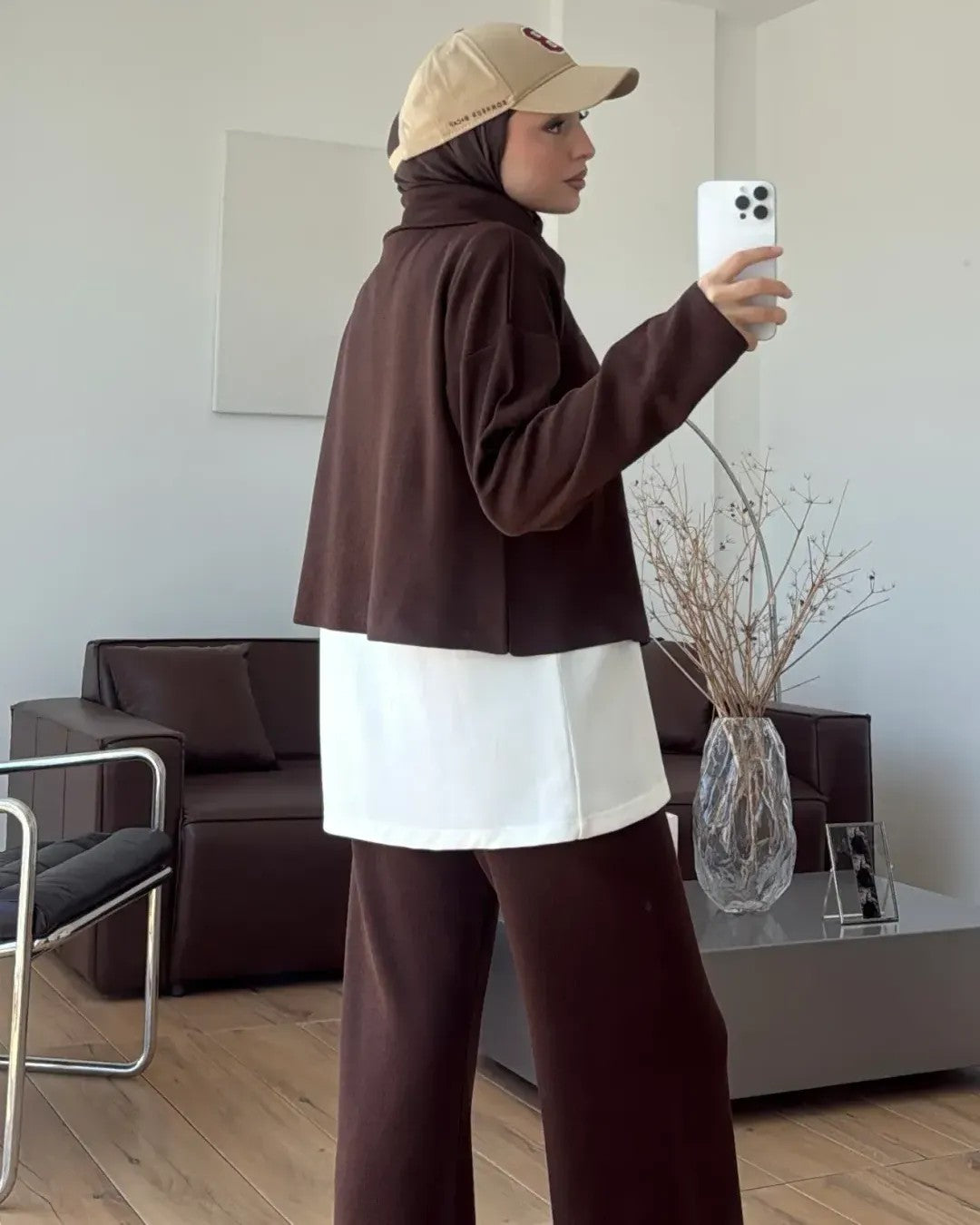 The Go-To 3PCS Set - Brown - three-quarter view