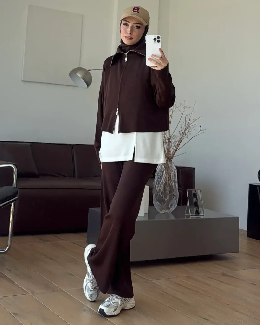 The Go-To 3PCS Set - Brown - front view