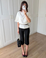 Top + Belt - White - front view