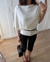 Top + Belt - White - front view