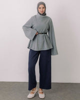 Top + Belt - Grey - front view