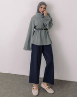 Top + Belt - Grey - front view