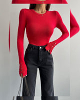 Top - Red - front view