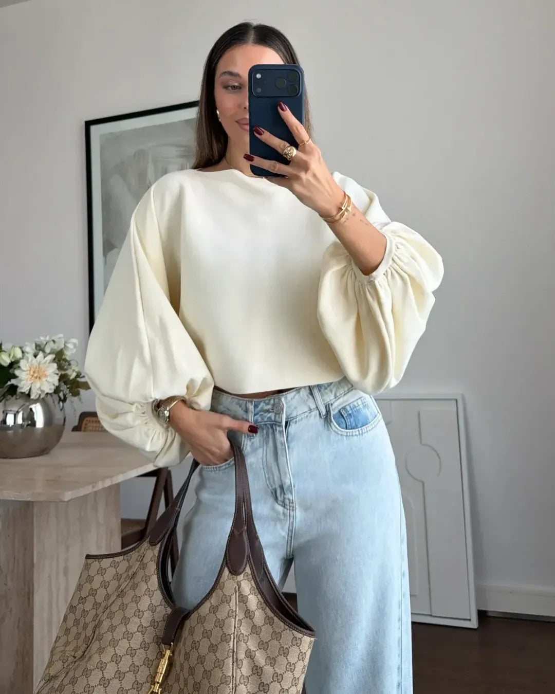 Top - Off White - front view