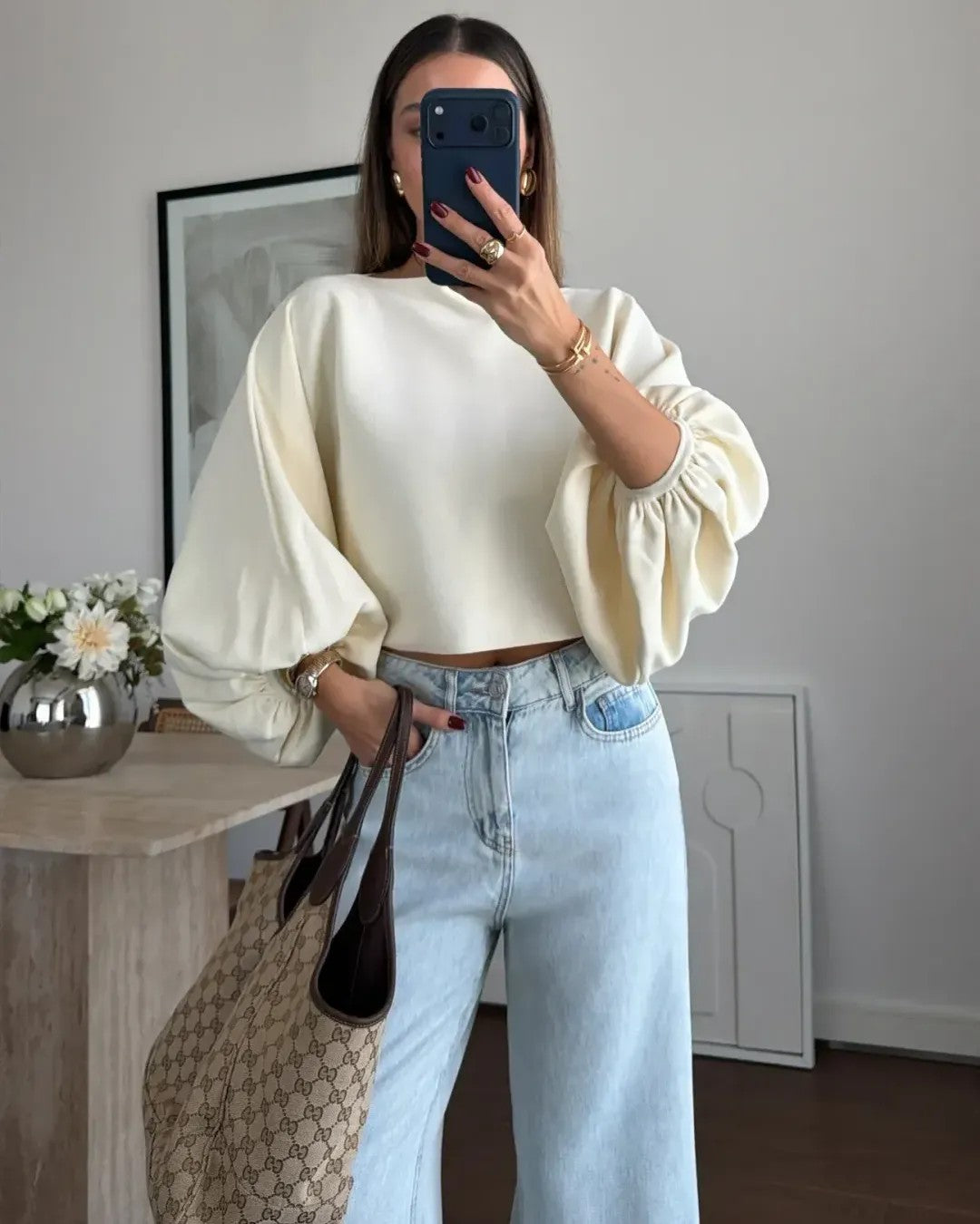 Top - Off White - front view