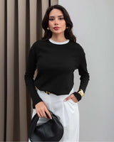 Top - Black - front view