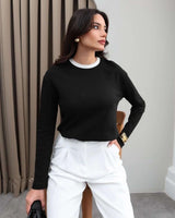 Top - Black - front view