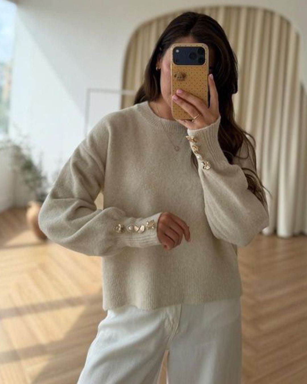 Top - Beige - front view