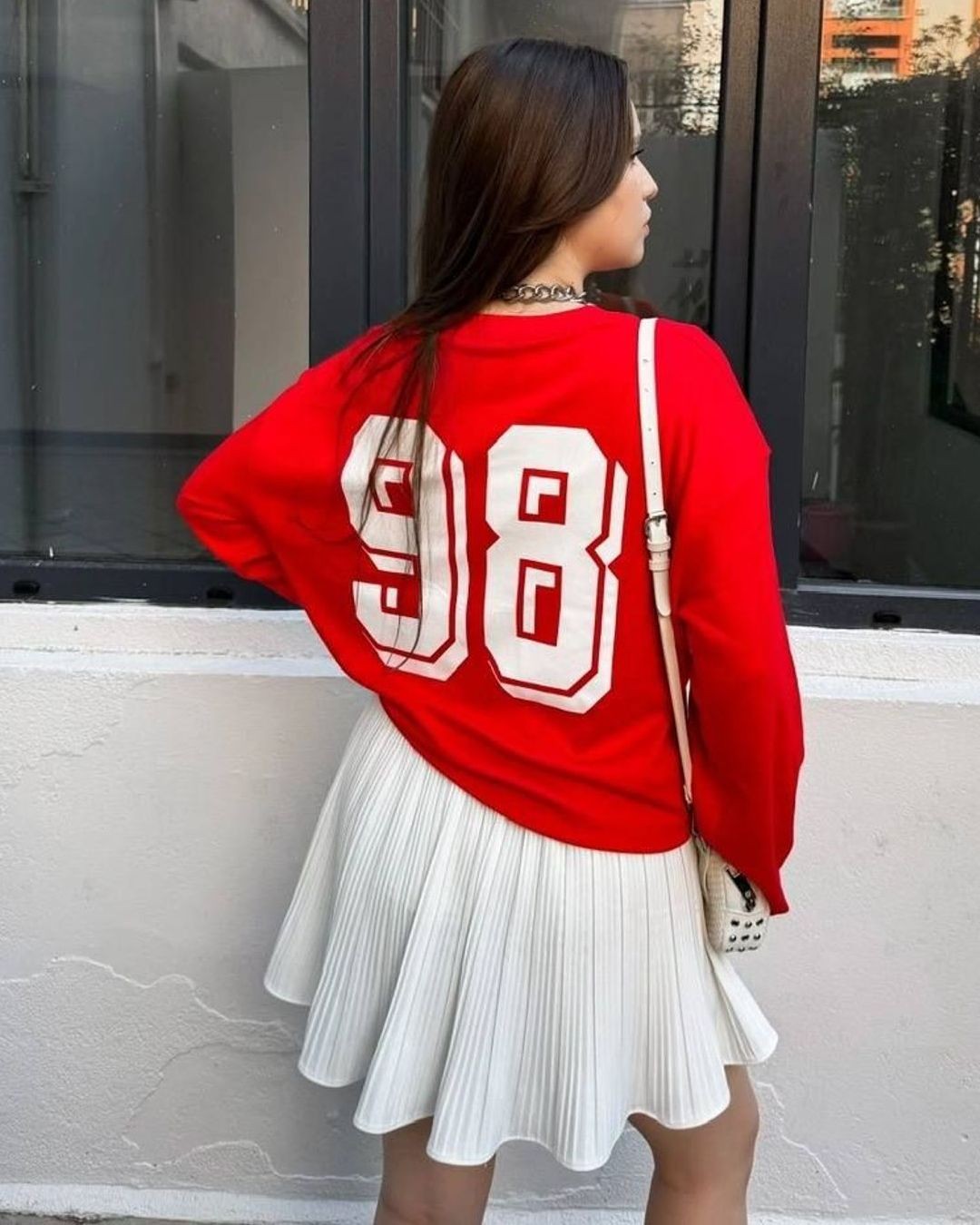 Top - Red - back view