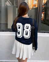 Top - Navy - back view