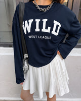 Top - Navy - front view