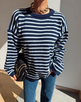 Top - Navy - front view