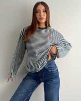 Top - Navy - front view