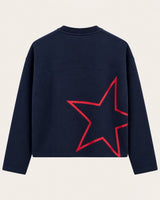 Top - Navy - back view