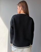 Top - Black - back view