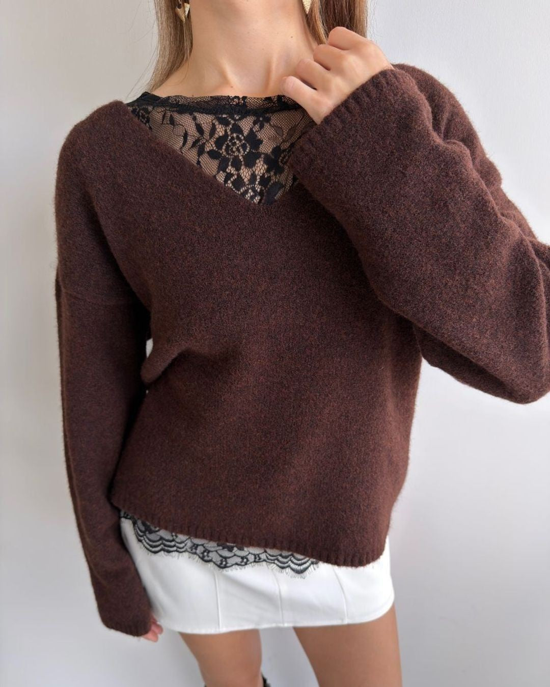 Top - Brown - front view