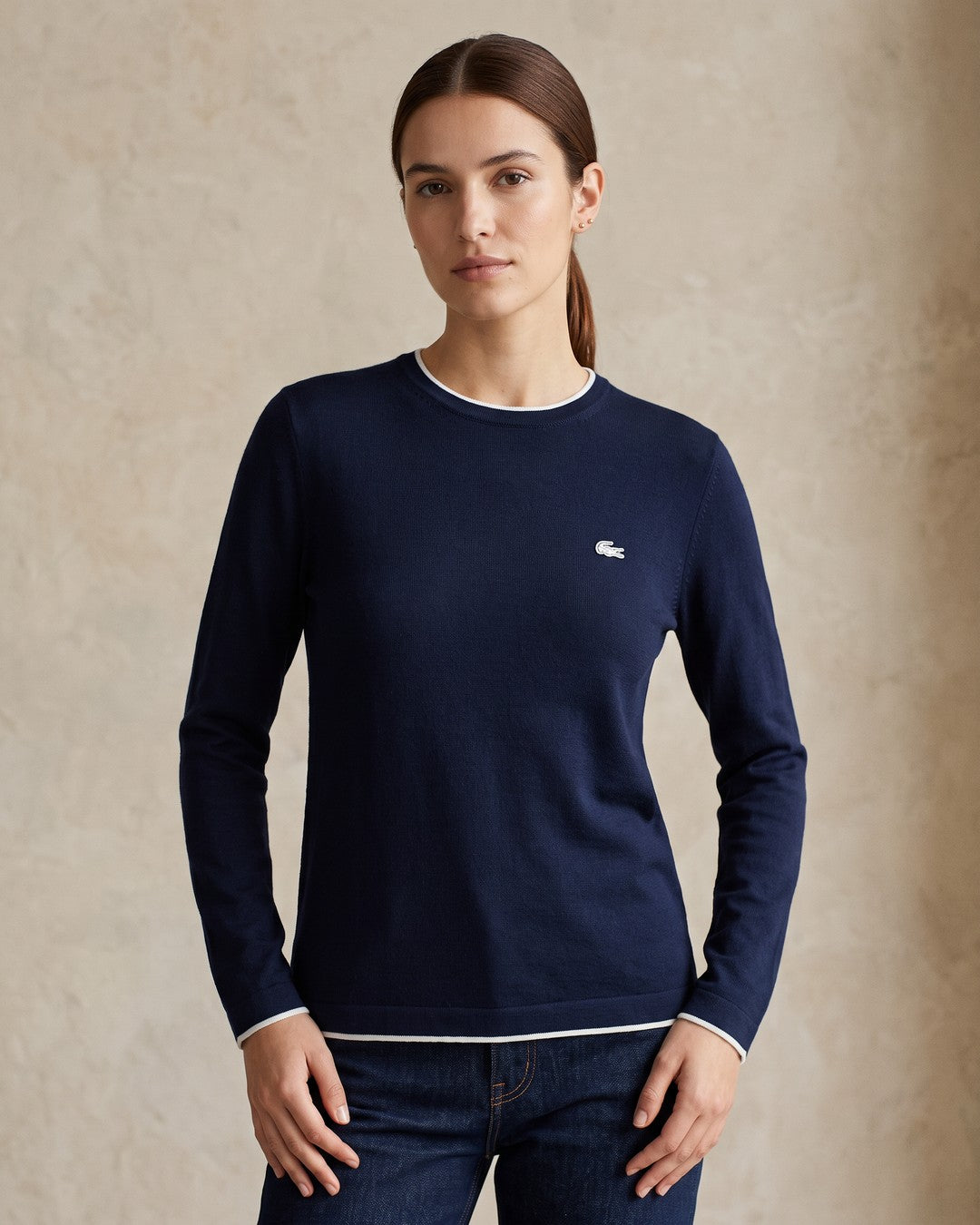 Top - Navy - front view