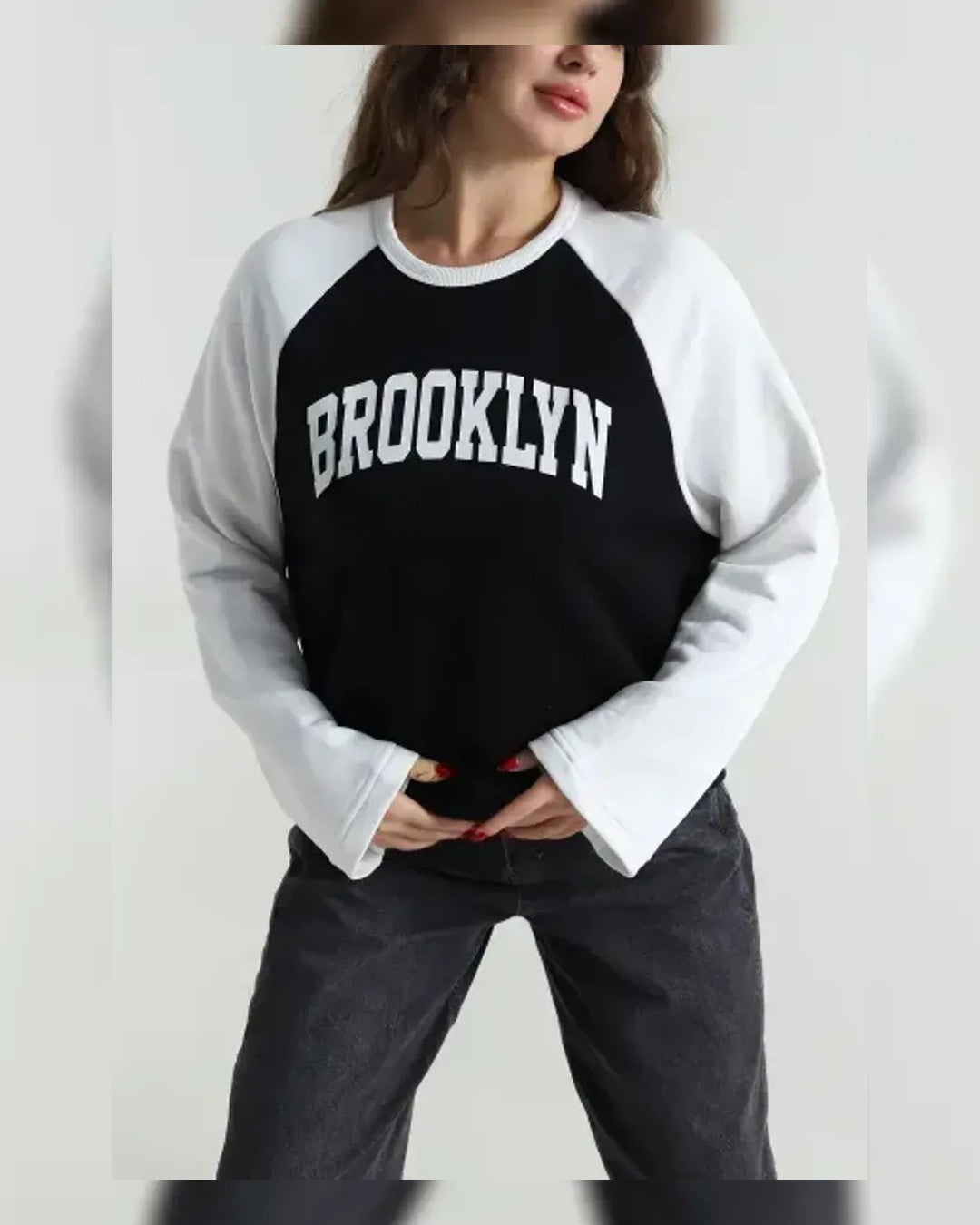 Top - Navy - front view