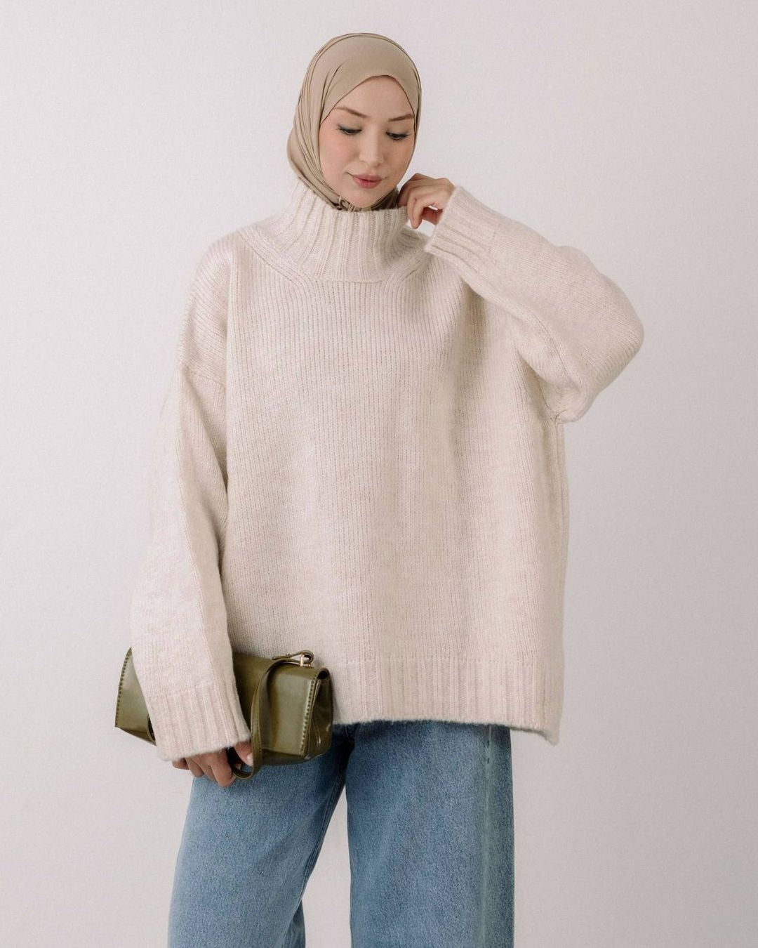 Top - Beige - front view
