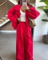 Trench Co-ord Must Have Set - Red - front view