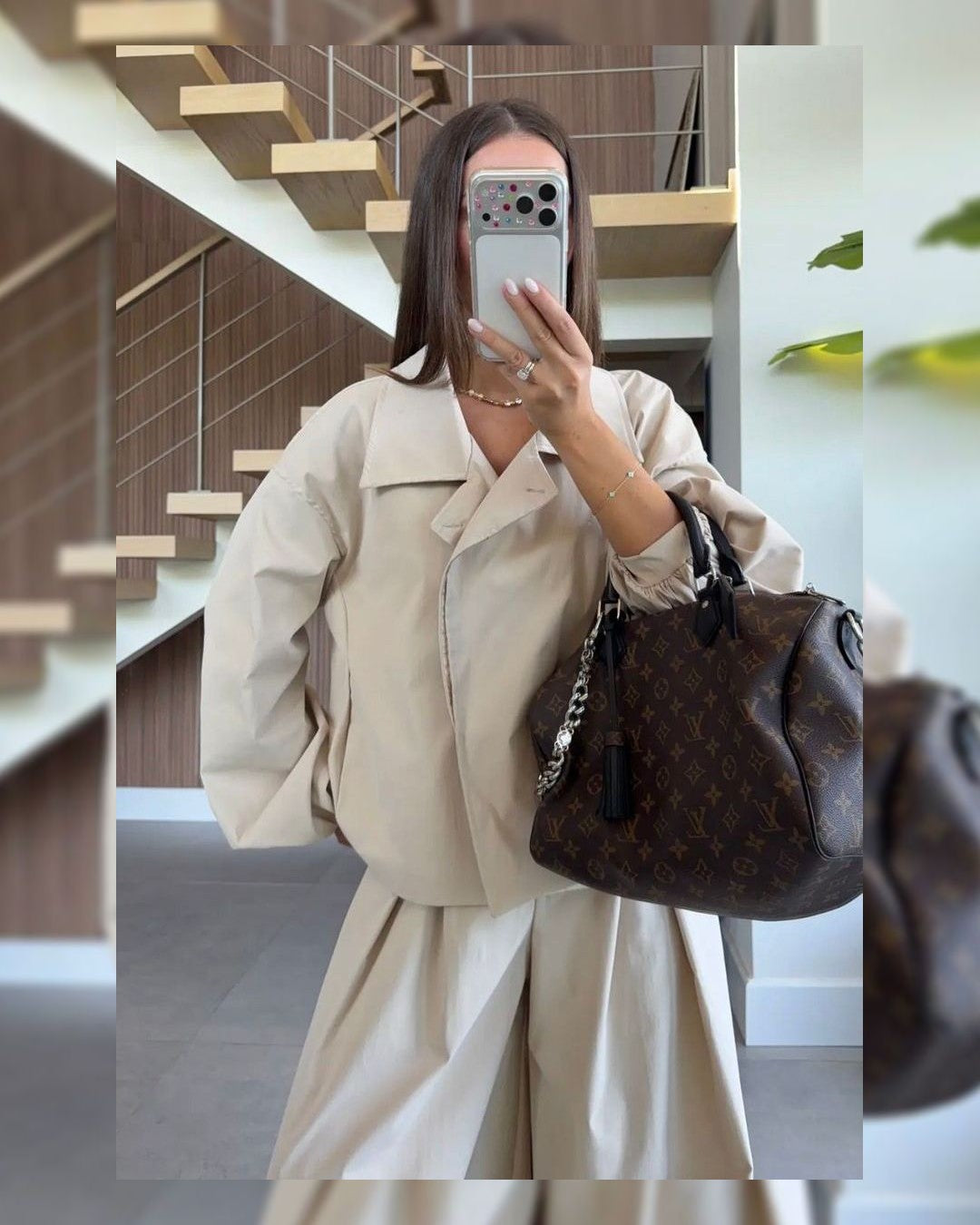 Trench Co-ord Must Have Set - Light Beige - front view