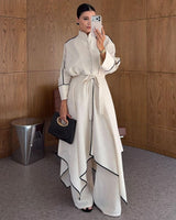 Two Piece Set - Beige - front view