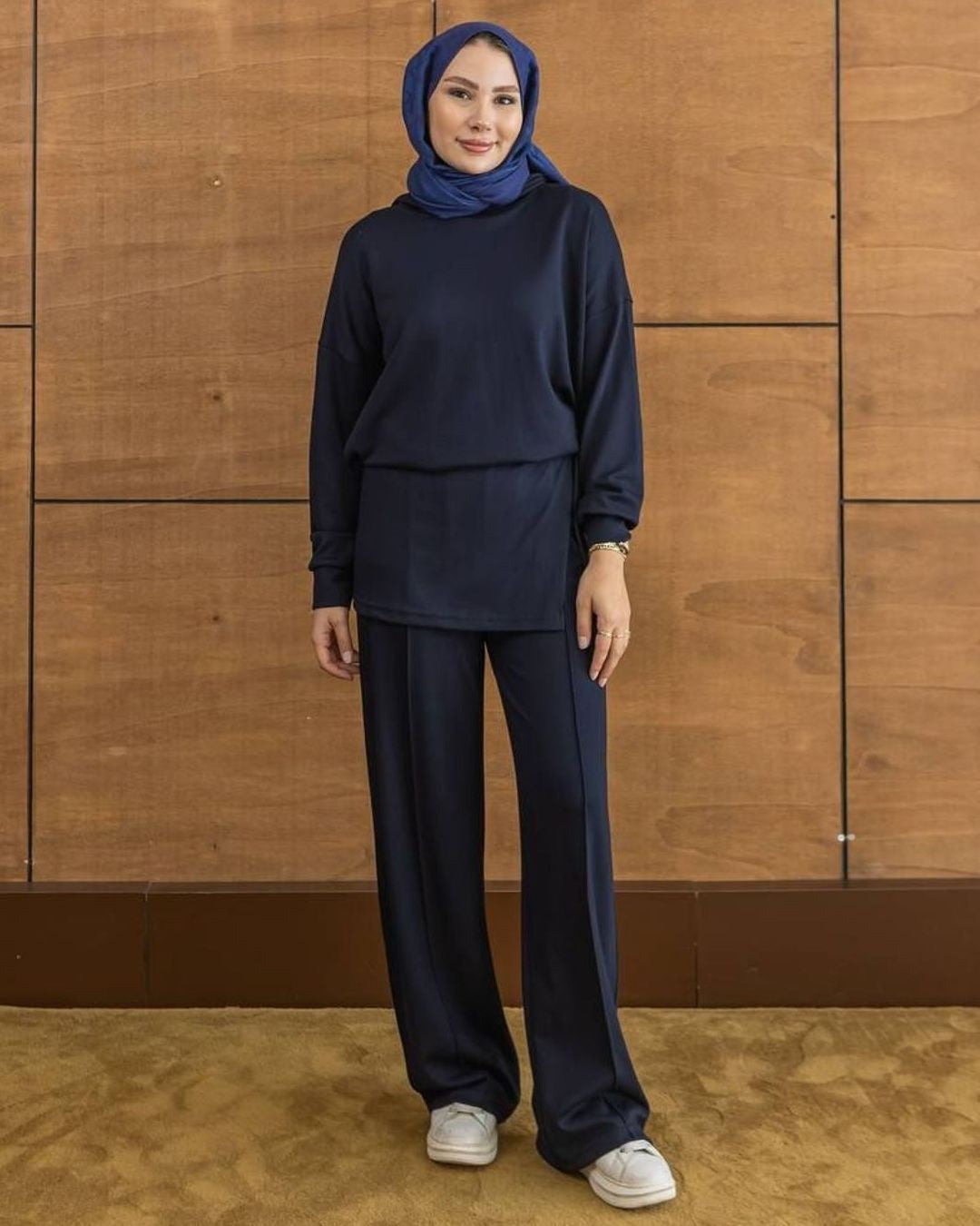 Two Piece Set - Navy - front view