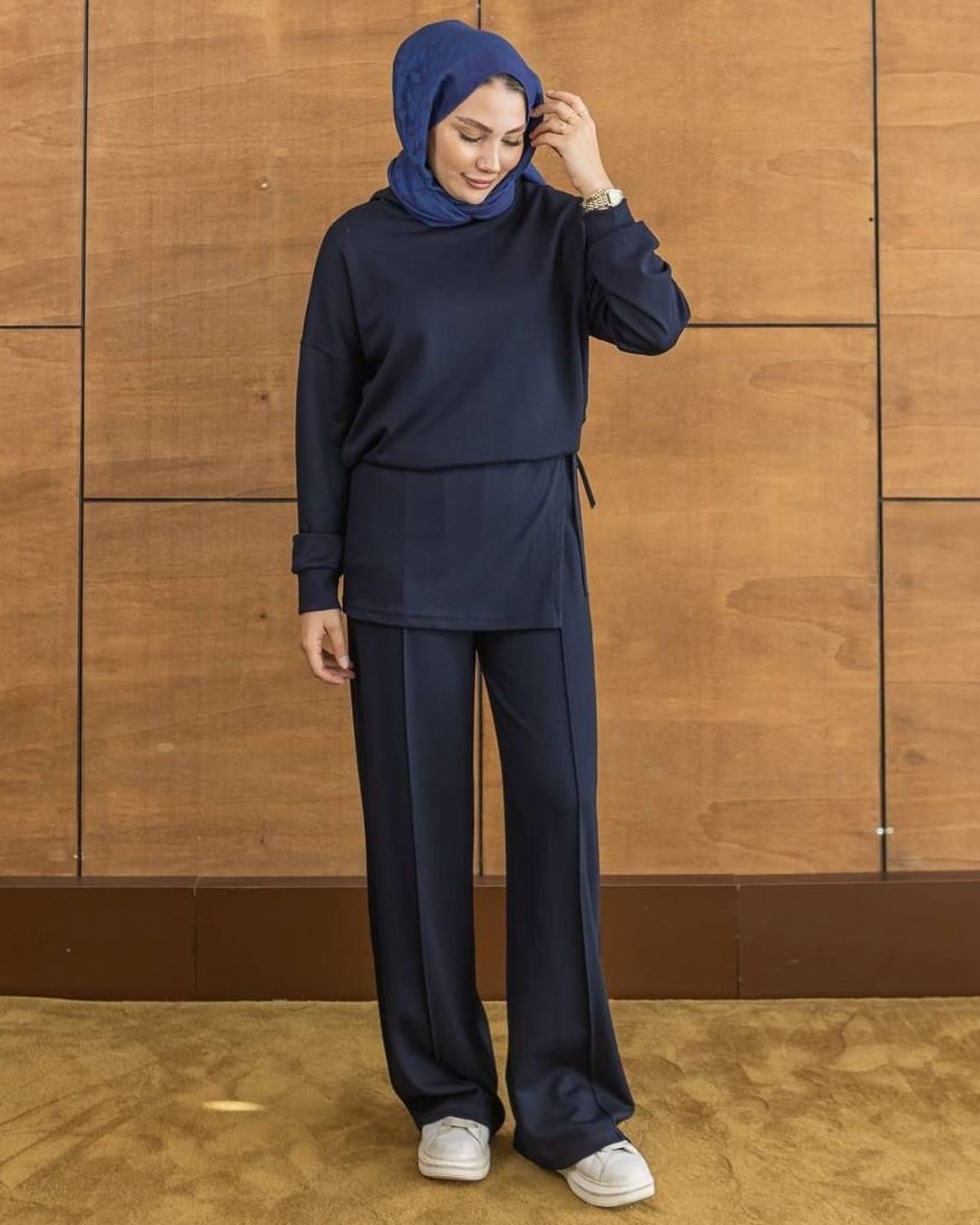 Two Piece Set - Navy - front view