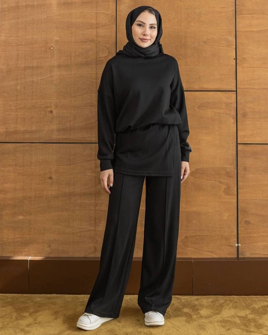Two Piece Set - Black - front view