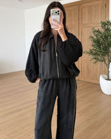Two Piece Set - Black - front view