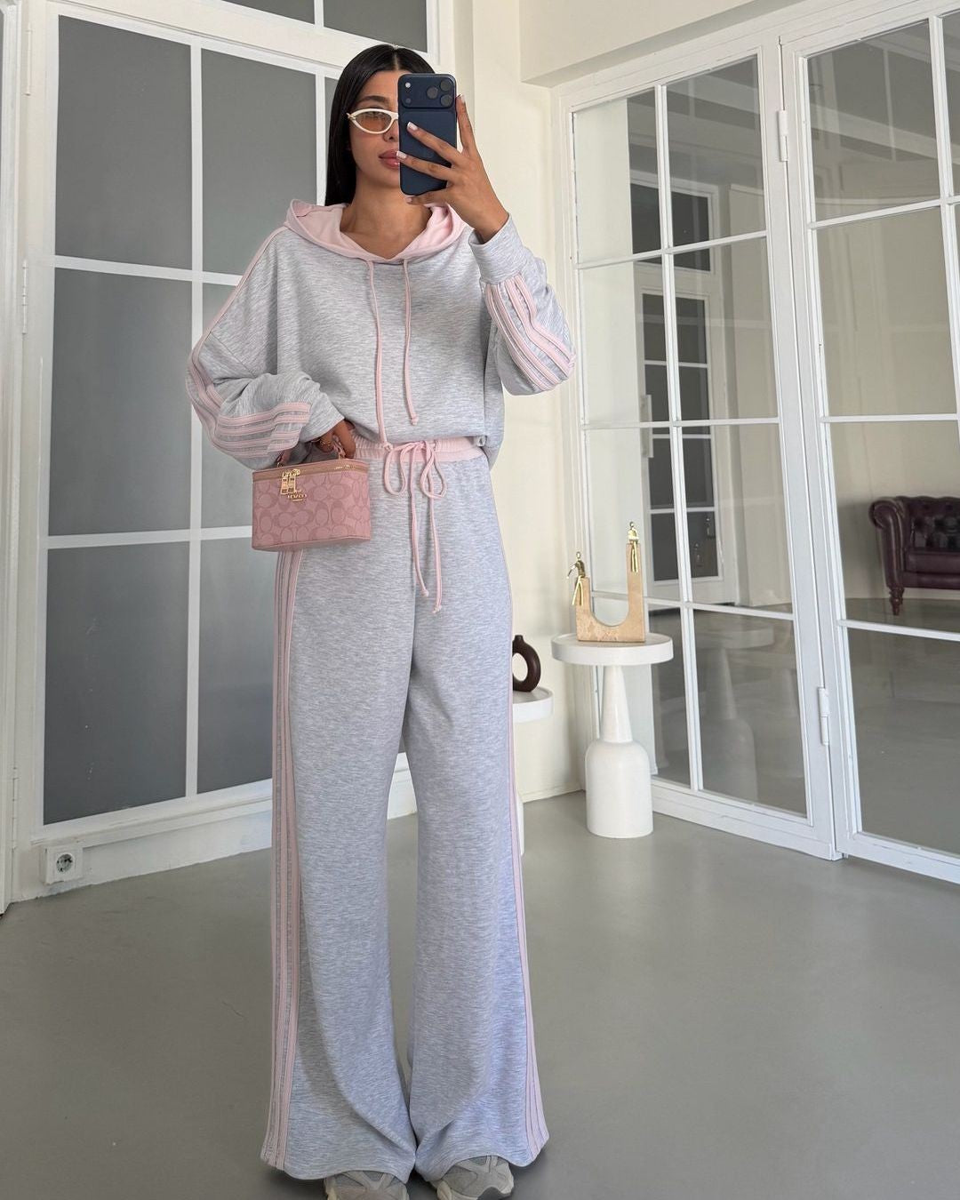 Two Piece Set - Grey - front view