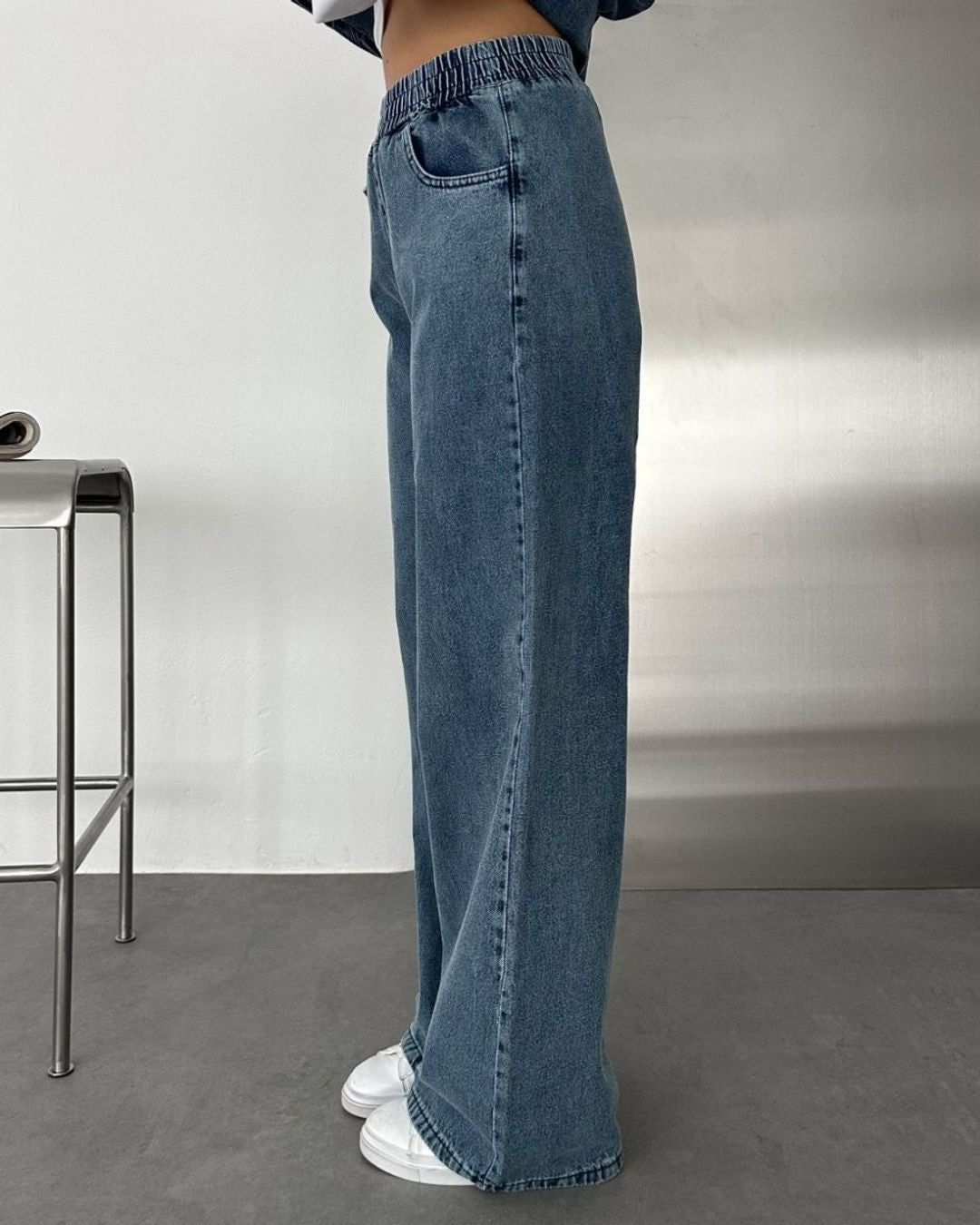 Two Piece Set - Denim - side view