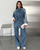 Two Piece Set - Denim - front view
