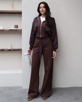Two Piece Set - Brown - front view