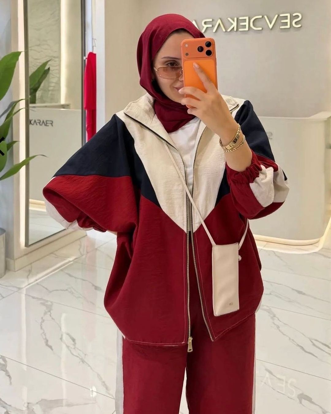 Two Piece Set - Burgundy - front view