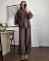 Two Piece Set - Brown - front view